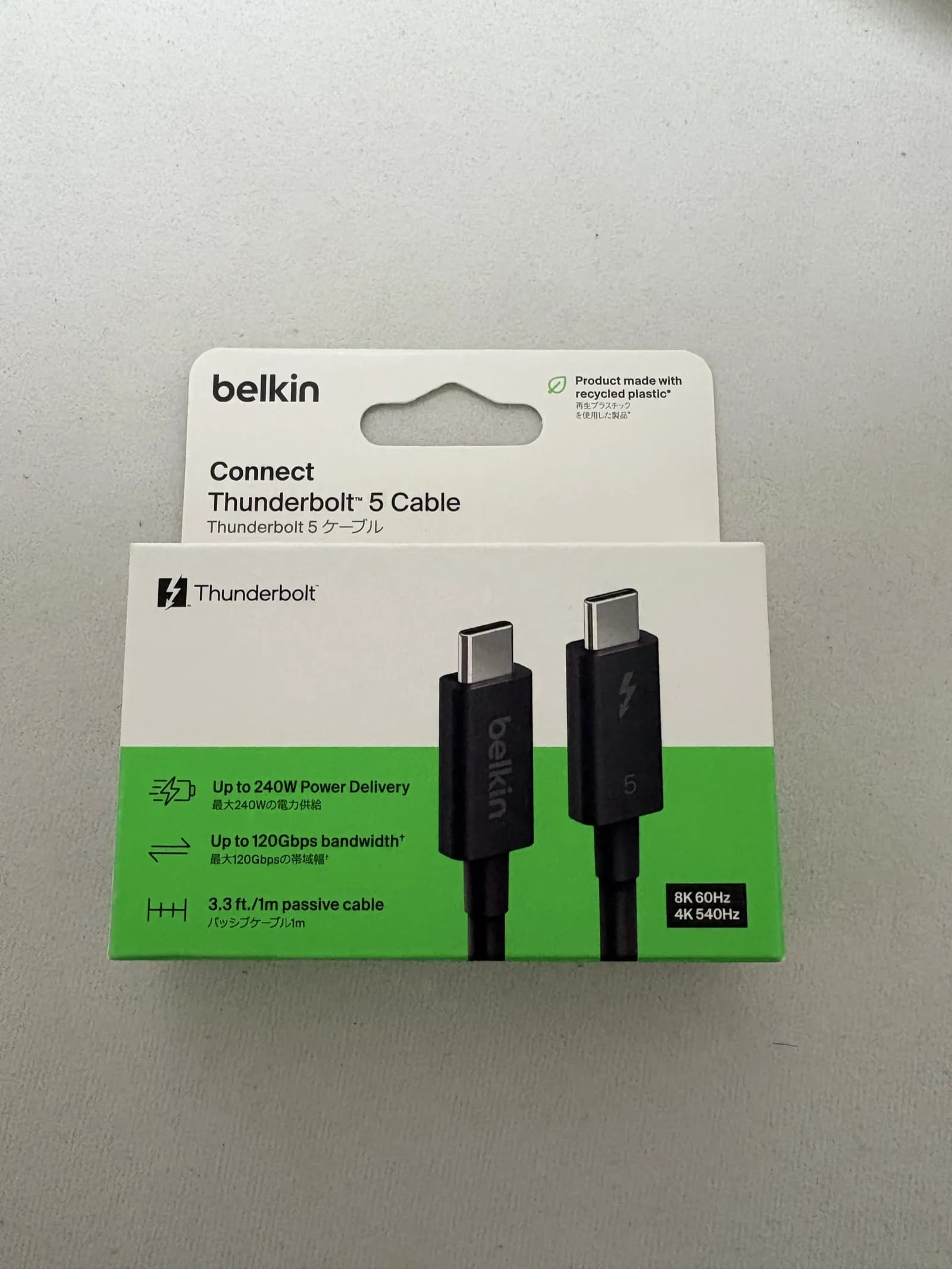 벨킨 썬더볼트 5 케이블 — 54,400원짜리 미래 투자