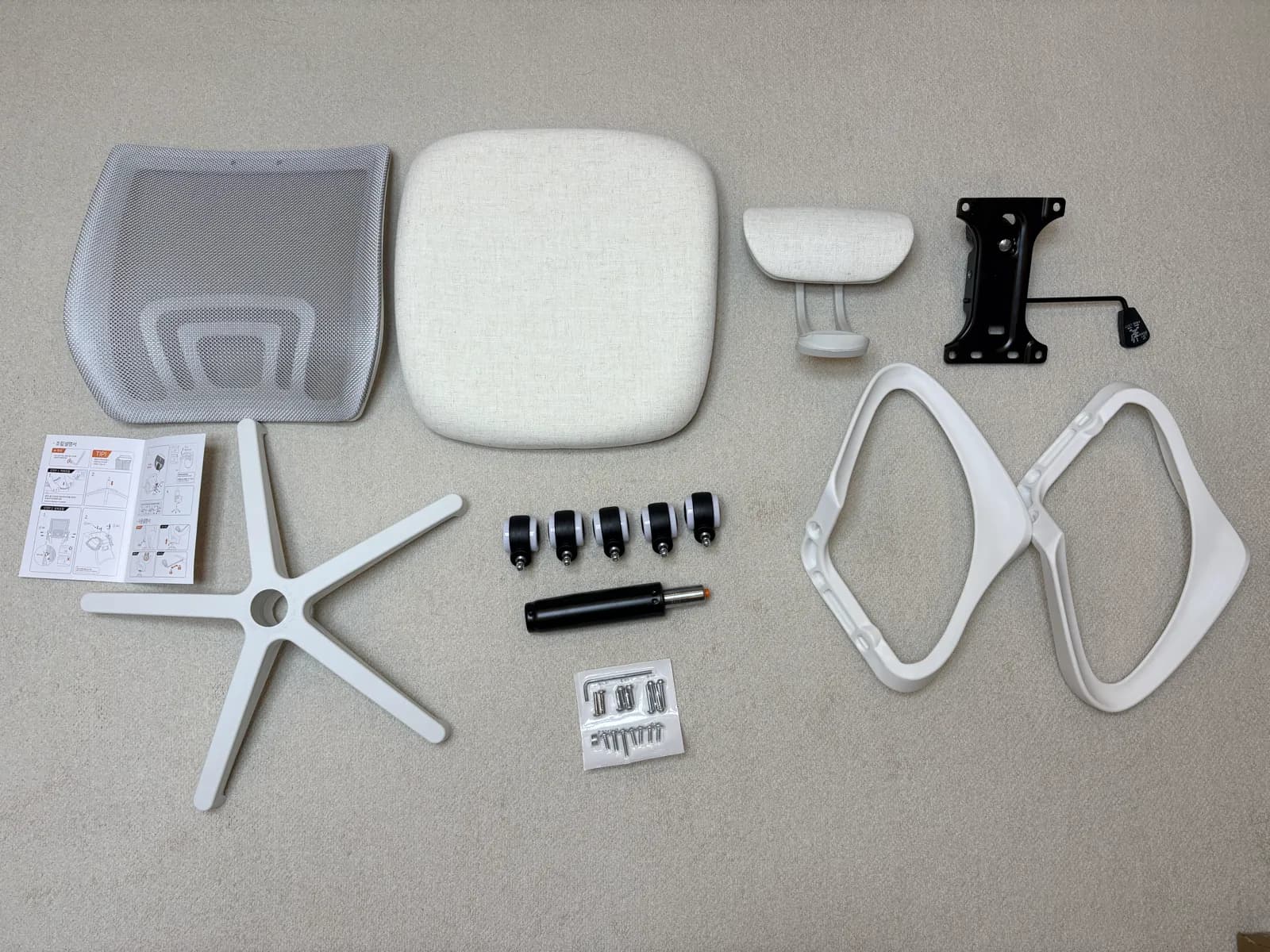 버디시리즈 메쉬의자 구성품 전체